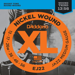 Daddario EJ22 Nickel Wound, Jazz Medium, 13-56